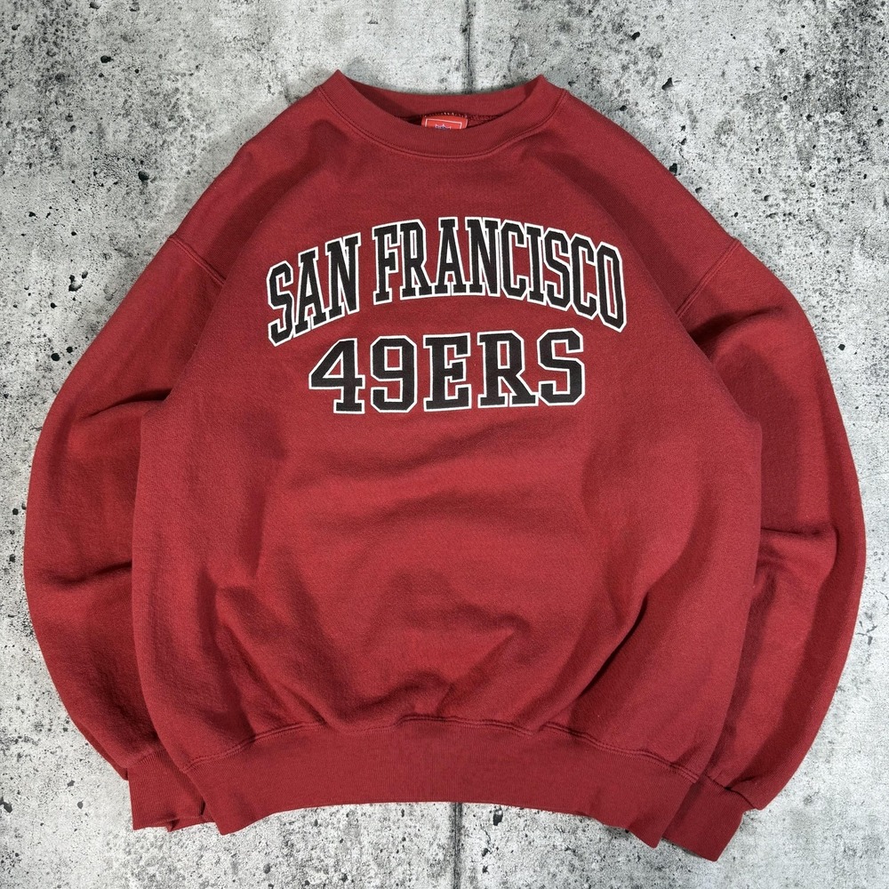 San Francisco 49ers Sweatshirt Mens M Red NFL Football Boys Crewneck Fleece